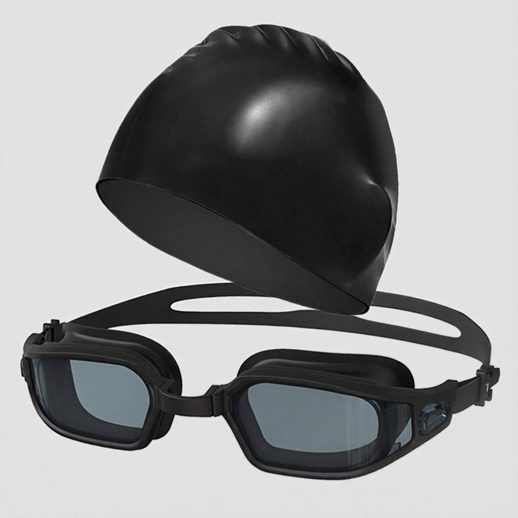 Silicone Frame Anti-Fog Swim Goggles with UV Protection for Men and Women