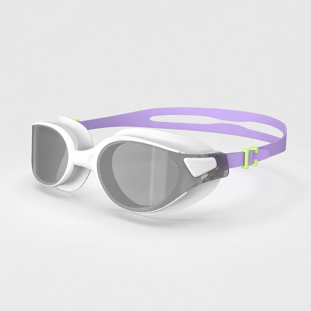Silicone Swim Goggles with Anti-Fog Lens for Clear Vision and Comfortable Fit
