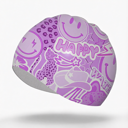 Silicone Swim Cap with Anti-Slip Design for Women, Waterproof and Comfortable Swimming Hat for Long Hair, Soft Elastic Material