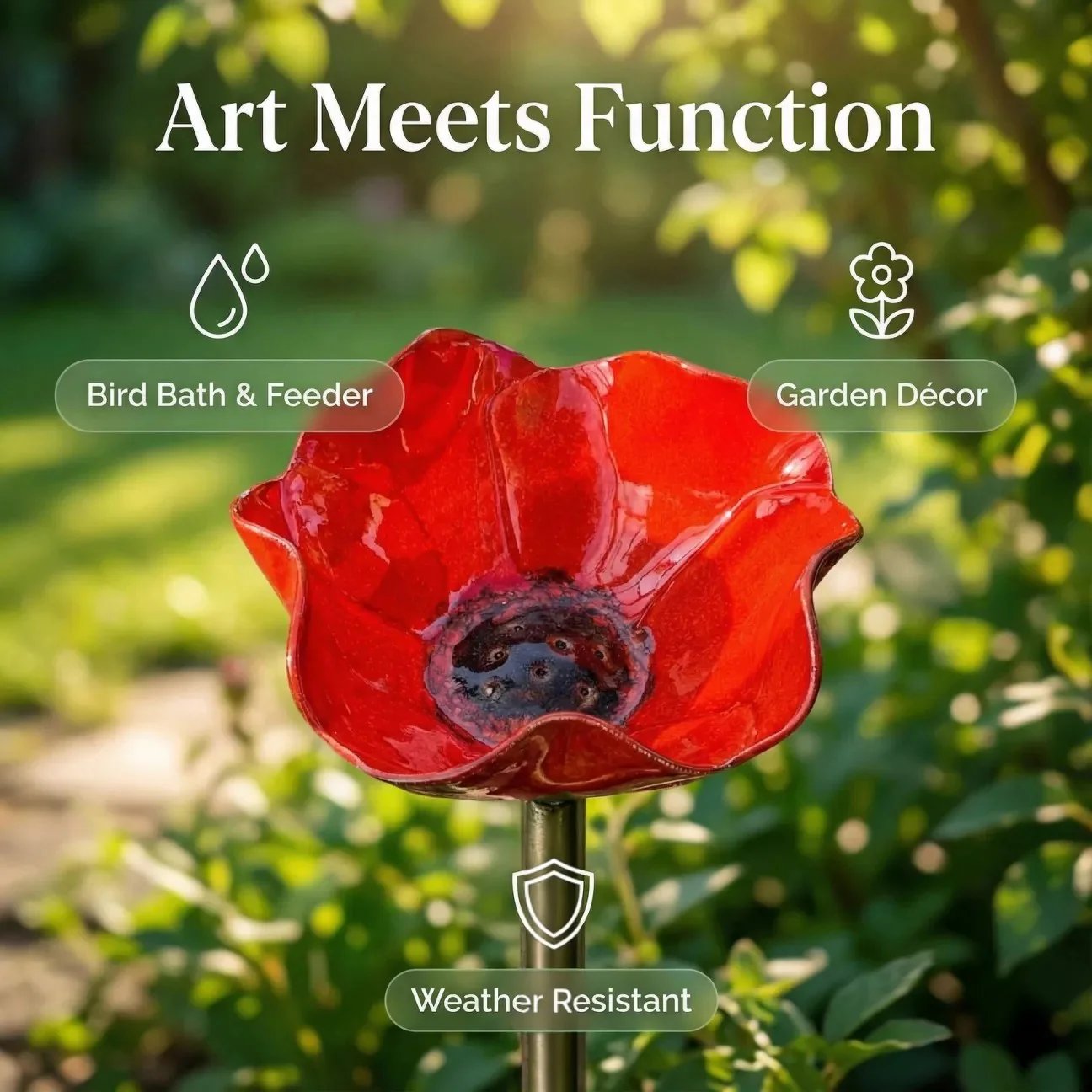 💖🎁Early Spring Limited-Time 50% Off--🎁Handmade Metal Flower Garden Stake🐦