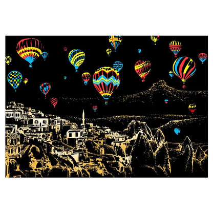 🔥Scratch-Off Rainbow Painting - World Famous Tourist Attractions 16 X 11.2 Inches