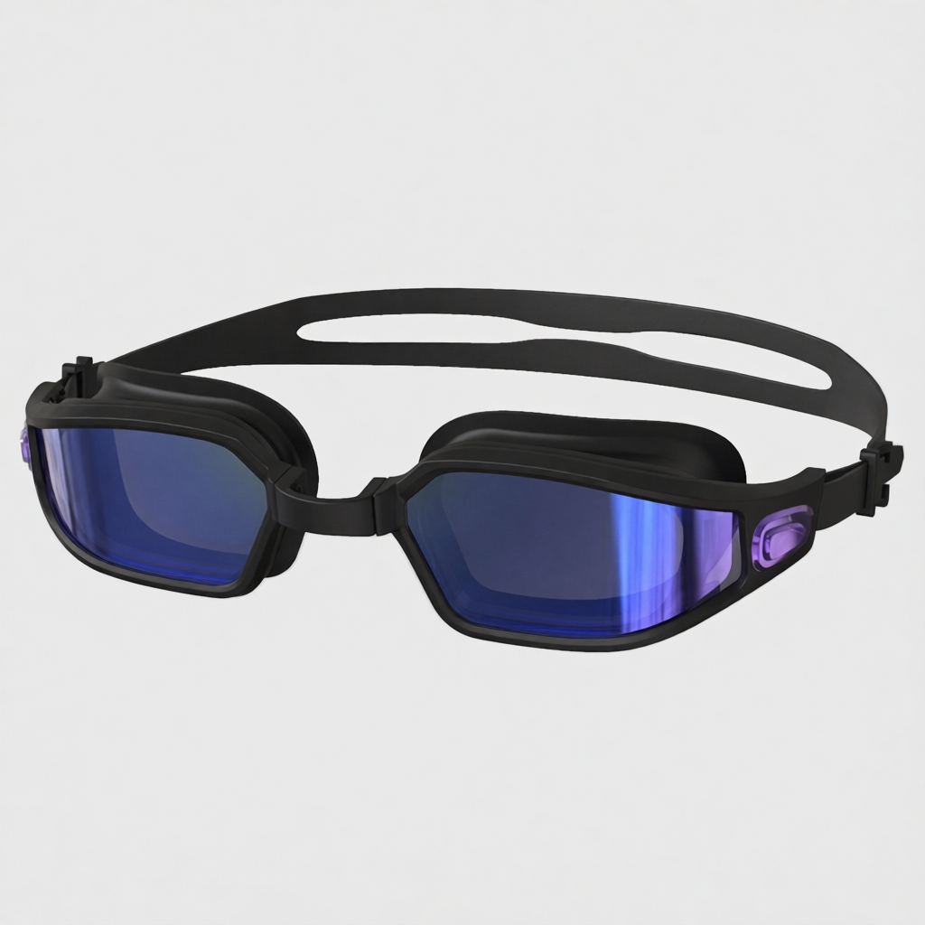 Silicone Swim Goggles with Anti-Fog Lens for Clear Vision and Comfortable Fit