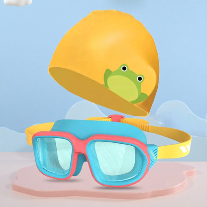 Silicone Kids Swim Goggles with Anti-Fog Lens and UV Protection for Swimming Training