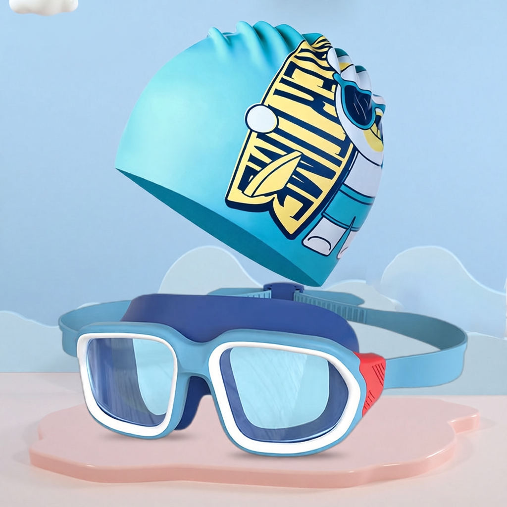 Silicone Kids Swim Goggles with Anti-Fog Lens and UV Protection for Swimming Training