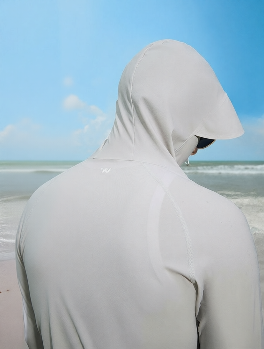 Quick-Dry Lightweight UPF 50+ Hooded Sun Protection Jacket for Men