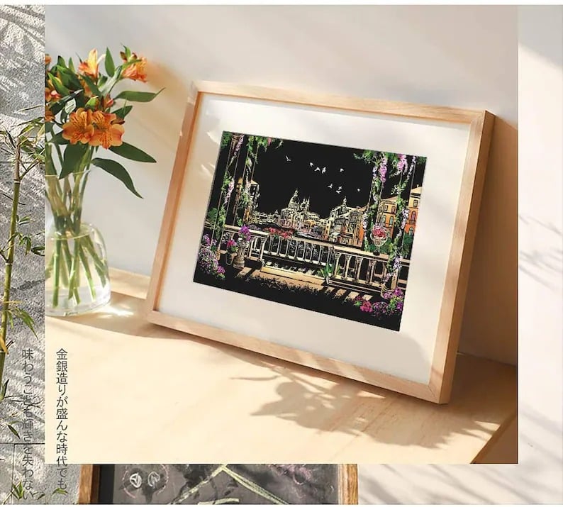 🔥Scratch-Off Rainbow Painting - World Famous Tourist Attractions 16 X 11.2 Inches