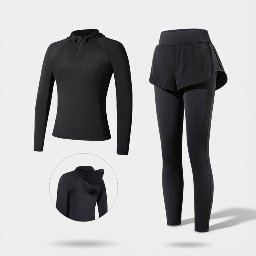 Quick-Dry Spandex Surfing Rash Guard with Flounce Hem Long Sleeve Swim Top for Women
