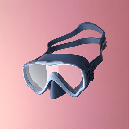 Silicone Swim Mask and Snorkel Set for Kids - Pink and Mint Design with Anti-Fog Lens and Comfort Fit