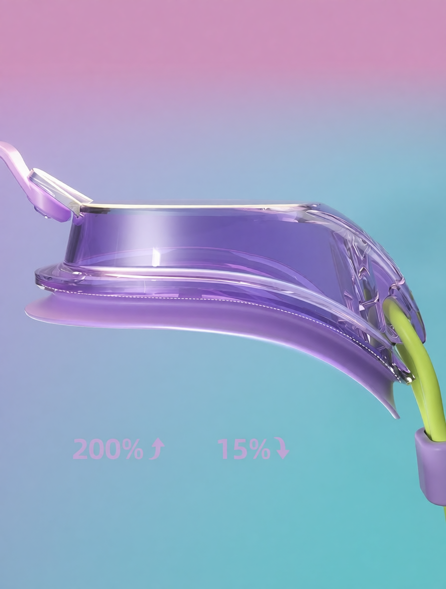 UV-Protective Silicone Swim Goggles with Anti-Fog Lenses for Clear Vision in Water