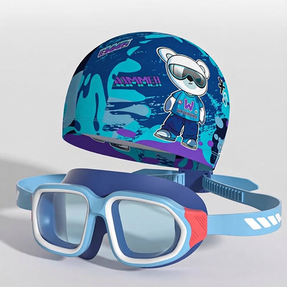 Silicone Kids Swim Goggles with Anti-Fog Lens and UV Protection for Swimming Training