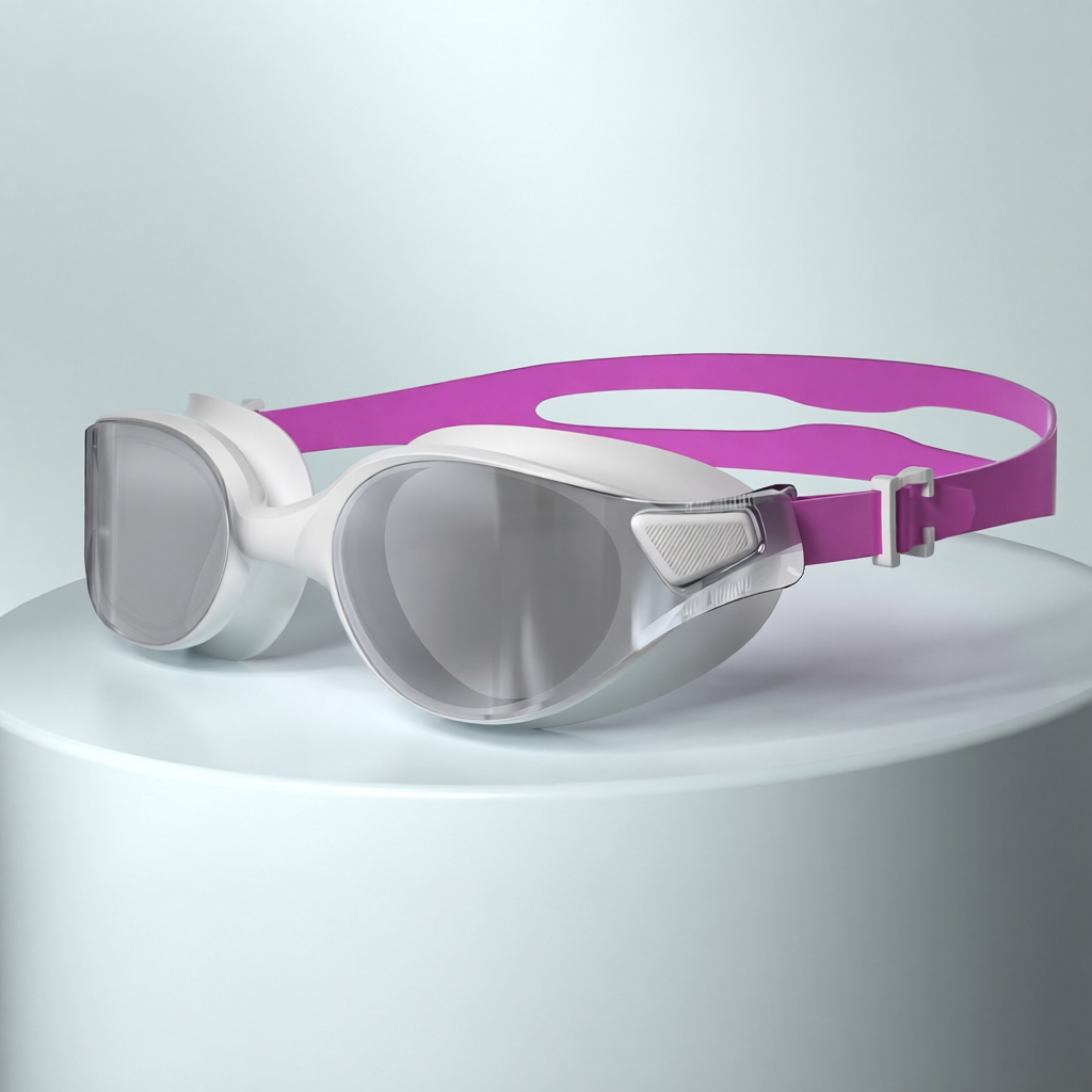 Silicone Swim Goggles with Anti-Fog Lens for Clear Vision and Comfortable Fit
