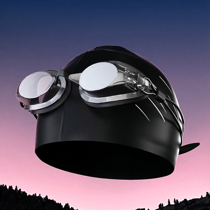 UV-Protective Silicone Swim Goggles with Anti-Fog Lens for Kids and Adults