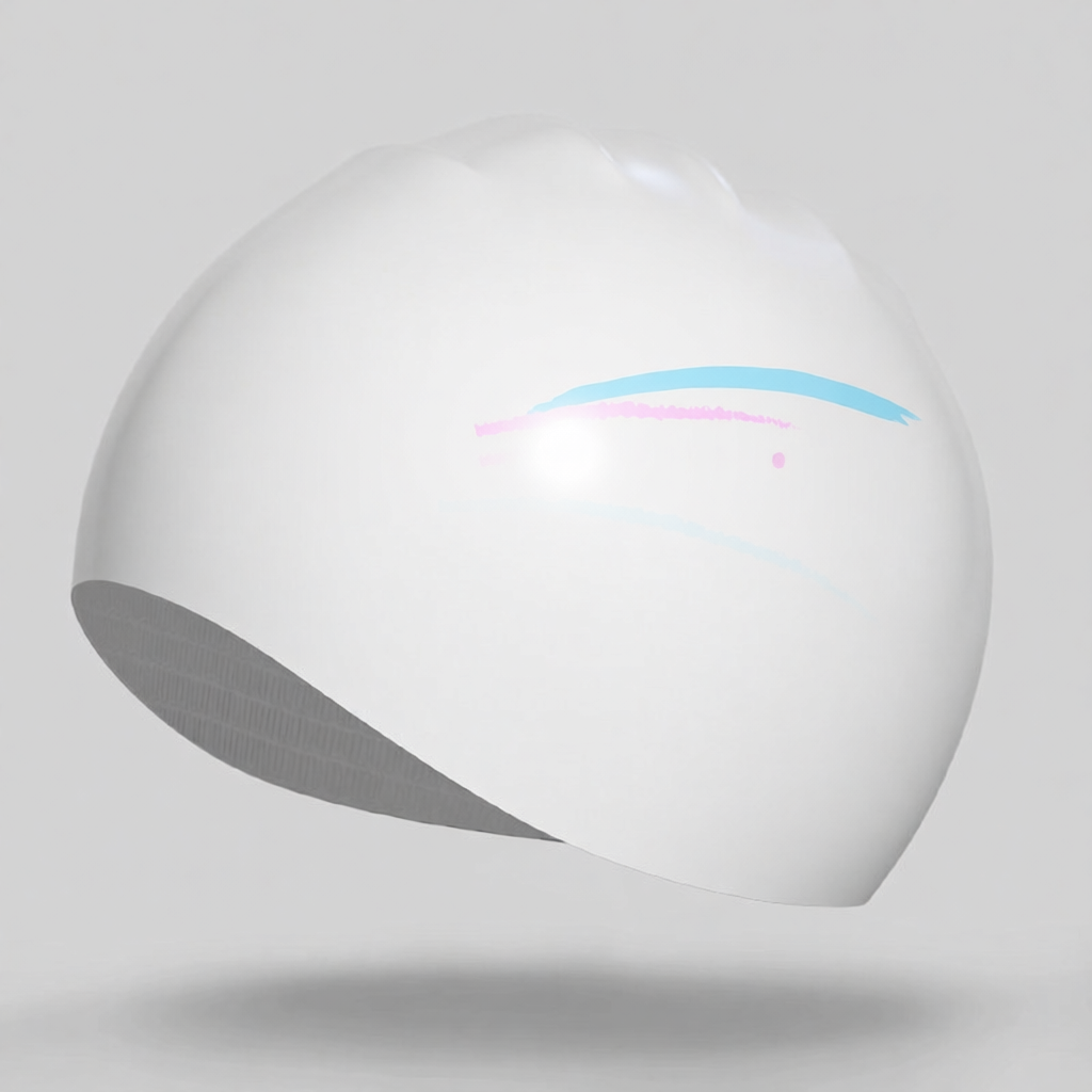 Silicone Swim Cap with Anti-Slip Design for Women, Waterproof and Comfortable Swimming Hat for Long Hair, Soft Elastic Material