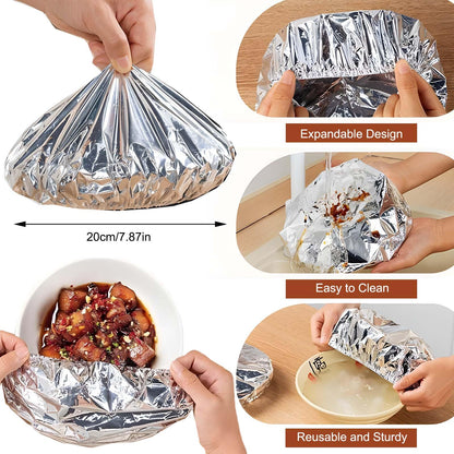 🔥 LAST DAY 49% OFF- Reusable Aluminum Foil Food Covers