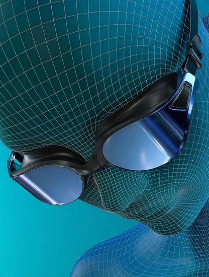 Silicone Swim Goggles with Anti-Fog Lens for Clear Vision and Comfortable Fit