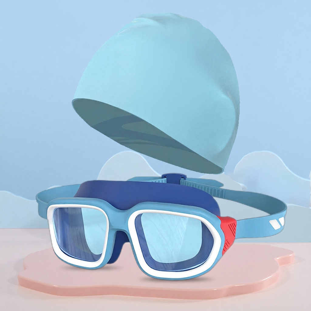 Silicone Kids Swim Goggles with Anti-Fog Lens and UV Protection for Swimming Training
