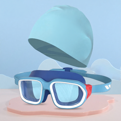Silicone Kids Swim Goggles with Anti-Fog Lens and UV Protection for Swimming Training