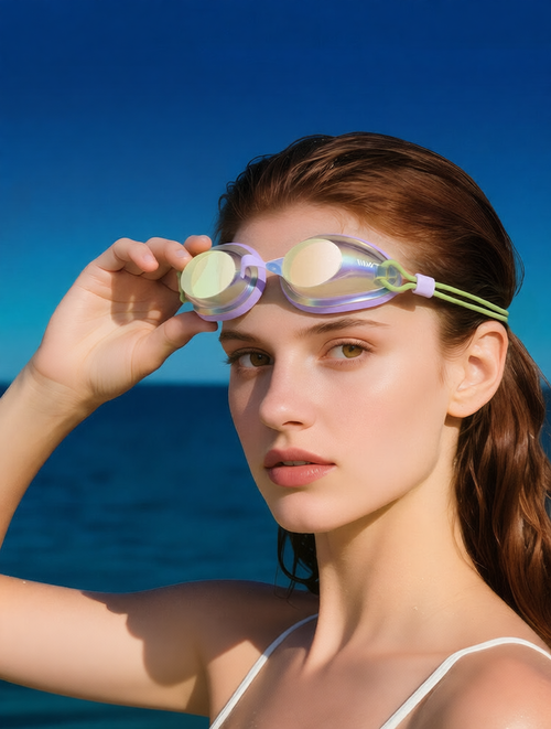 UV-Protective Silicone Swim Goggles with Anti-Fog Lenses for Clear Vision in Water