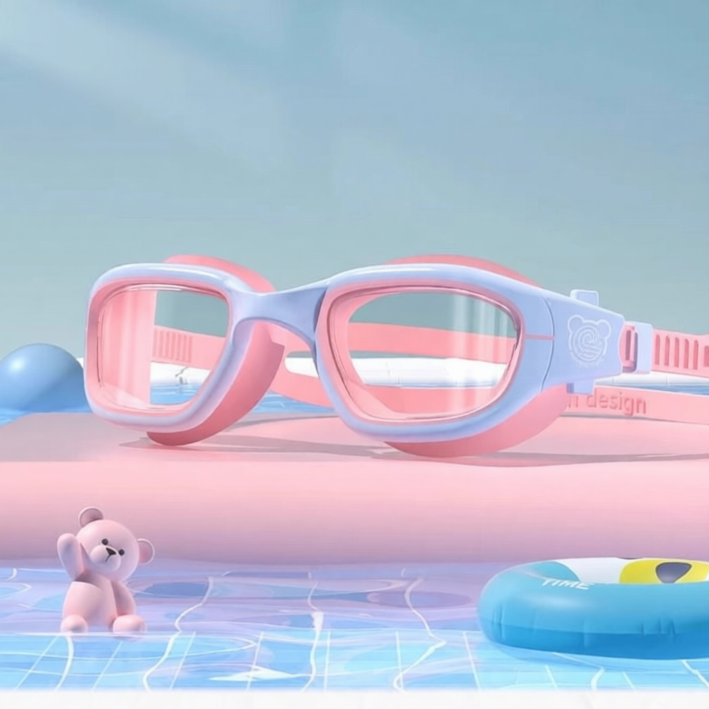 Soft Silicone Kids Swim Goggles with Anti-Fog Lens and Comfort Fit Design