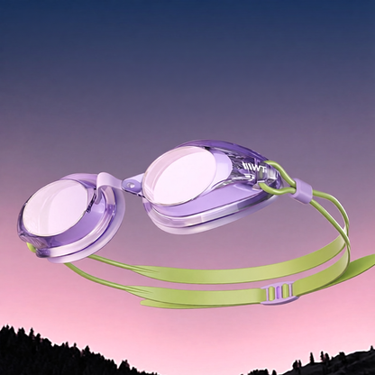 UV-Protective Silicone Swim Goggles with Anti-Fog Lens for Kids and Adults