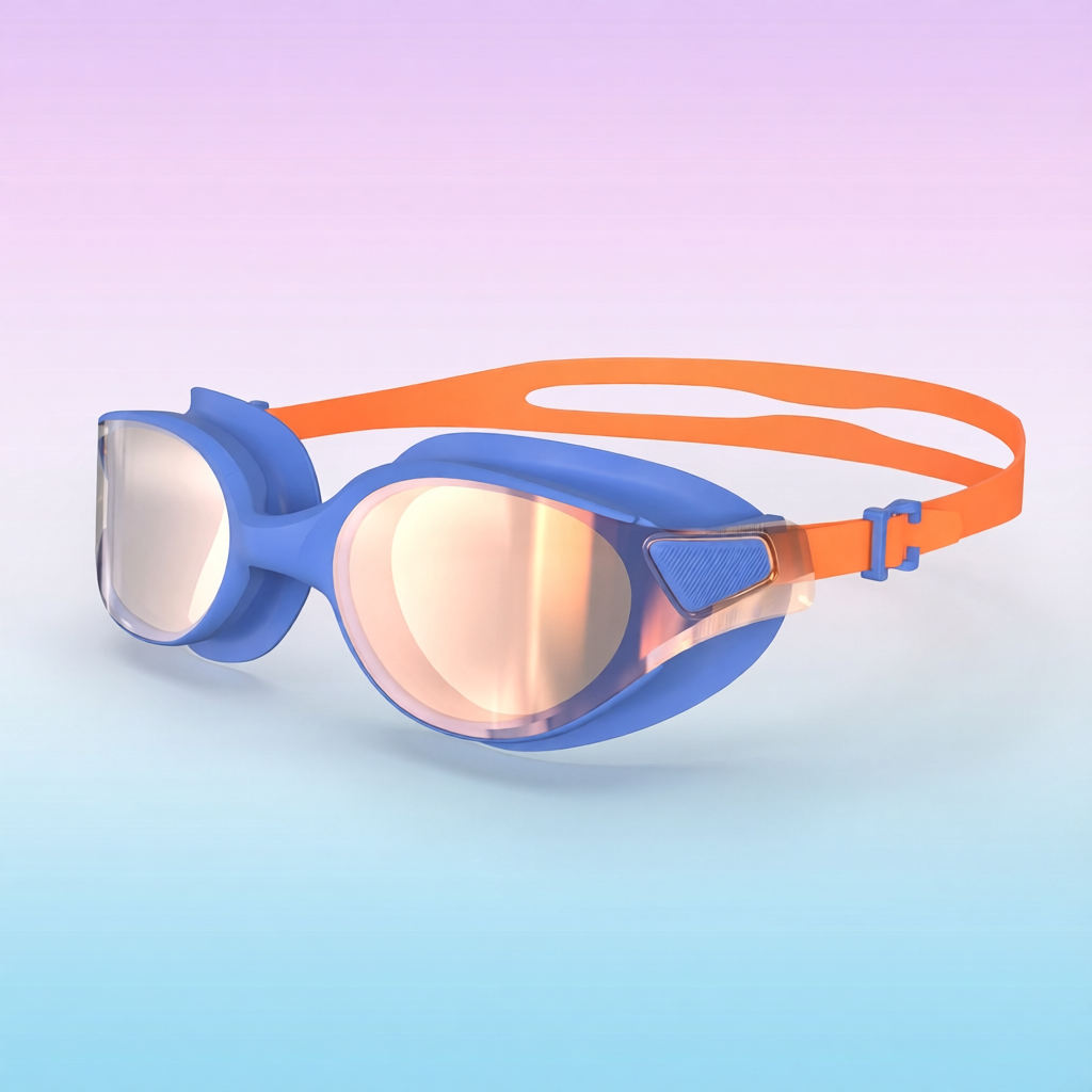 Soft Polyester Kids Swim Cap with Adjustable Strap and UV Protection for Swimming Training