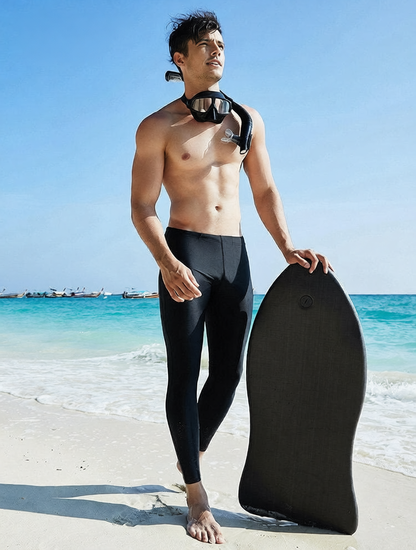Men's Quick-Dry Neoprene Surf Leggings with Elastic Waistband for Beach and Water Sports
