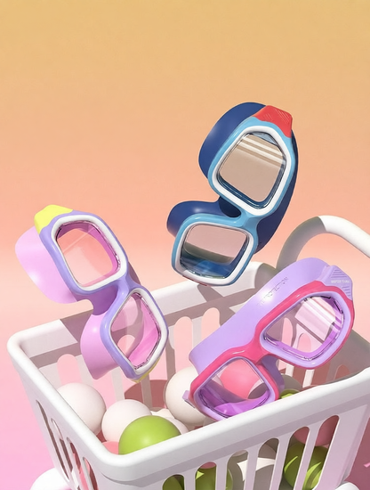 Silicone Kids Swim Goggles with Anti-Fog Lens and UV Protection for Swimming Training