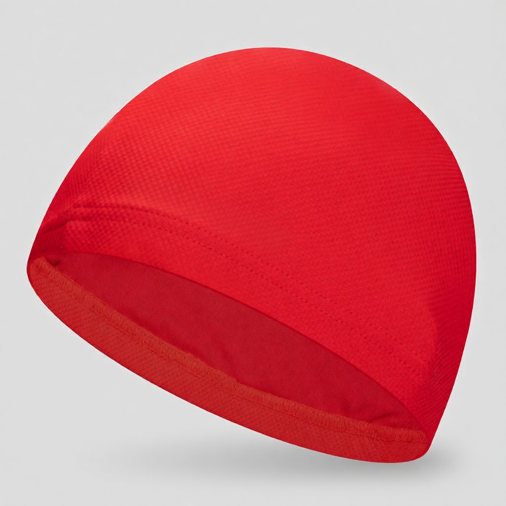 Navy Blue Polyester Swim Cap for Kids - Comfortable, Durable, and Water-Resistant Swimming Hat with Seamless Design