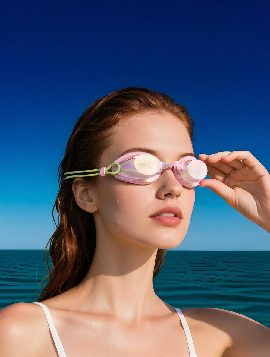 UV-Protective Silicone Swim Goggles with Anti-Fog Lenses for Clear Vision in Water