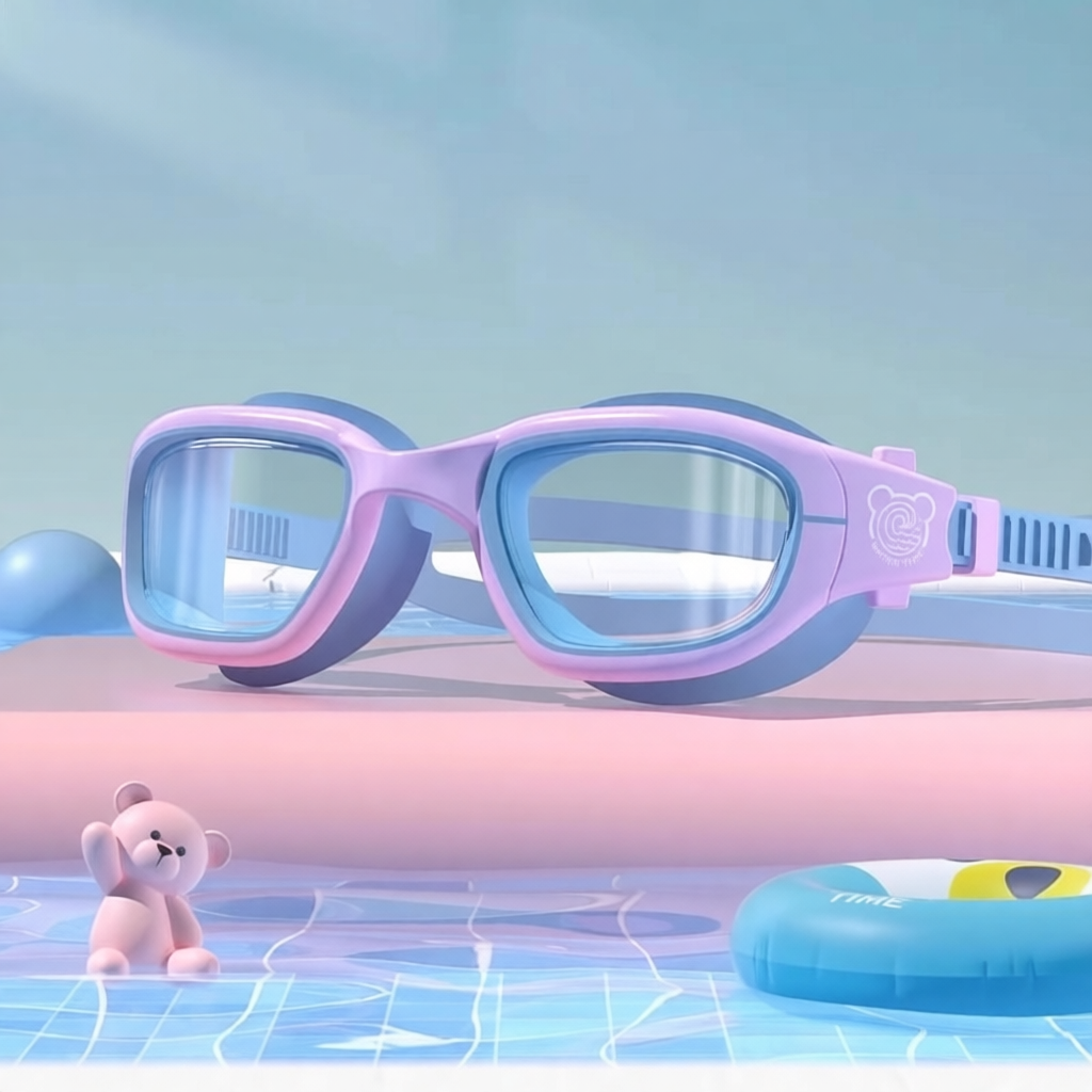 Soft Silicone Kids Swim Goggles with Anti-Fog Lens and Comfort Fit Design