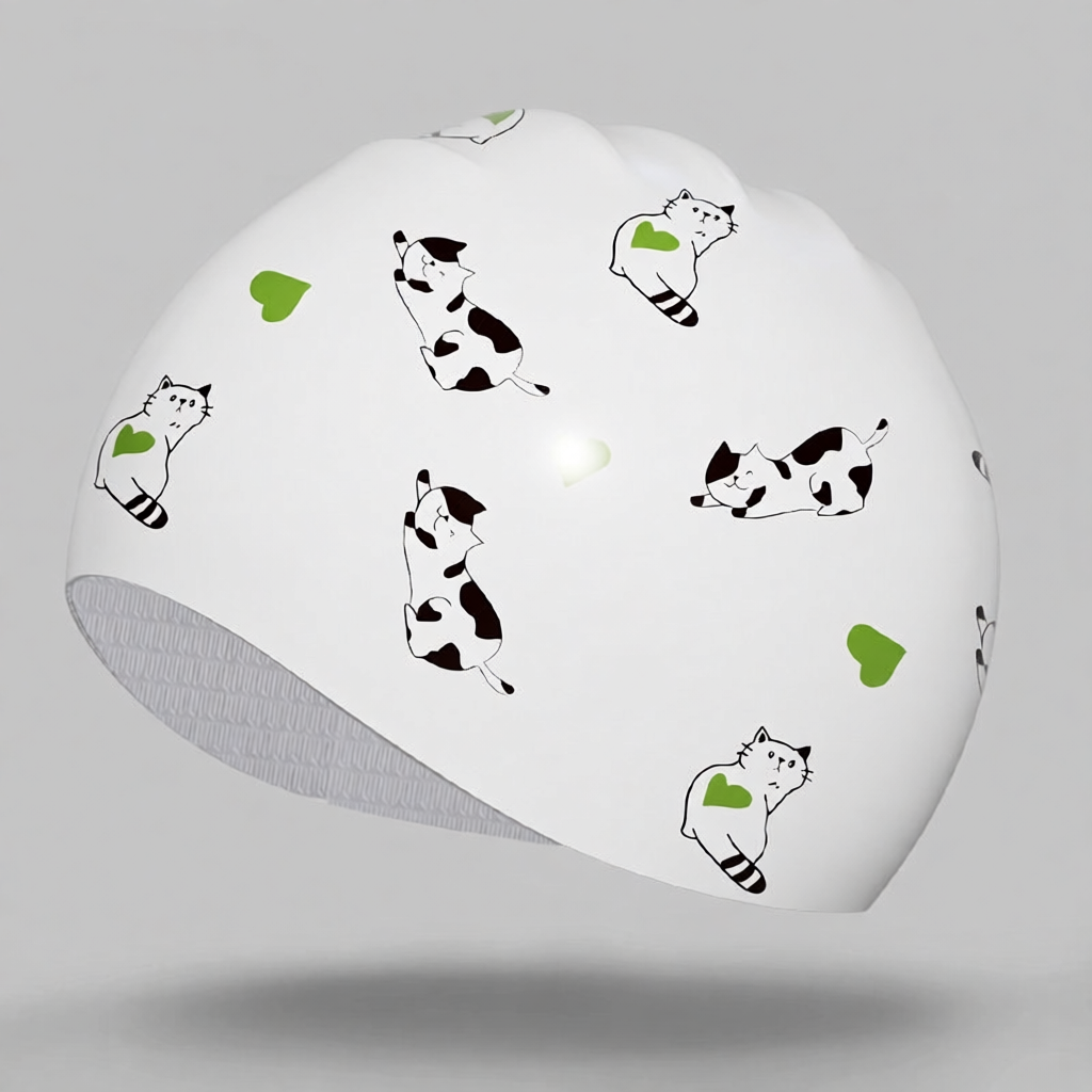 Silicone Swim Cap with Anti-Slip Design for Women, Waterproof and Comfortable Swimming Hat for Long Hair, Soft Elastic Material