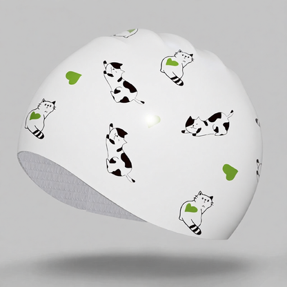 Silicone Swim Cap with Anti-Slip Design for Women, Waterproof and Comfortable Swimming Hat for Long Hair, Soft Elastic Material