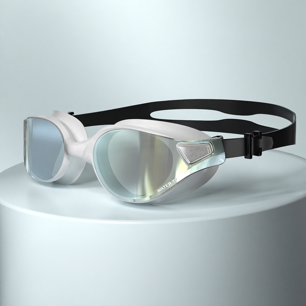 Silicone Swim Goggles with Anti-Fog Lens for Clear Vision and Comfortable Fit