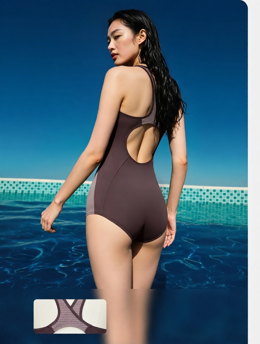 High-Performance Swimwear One-Piece Swimsuit with UPF 50+ Protection and Quick-Dry Fabric for Women