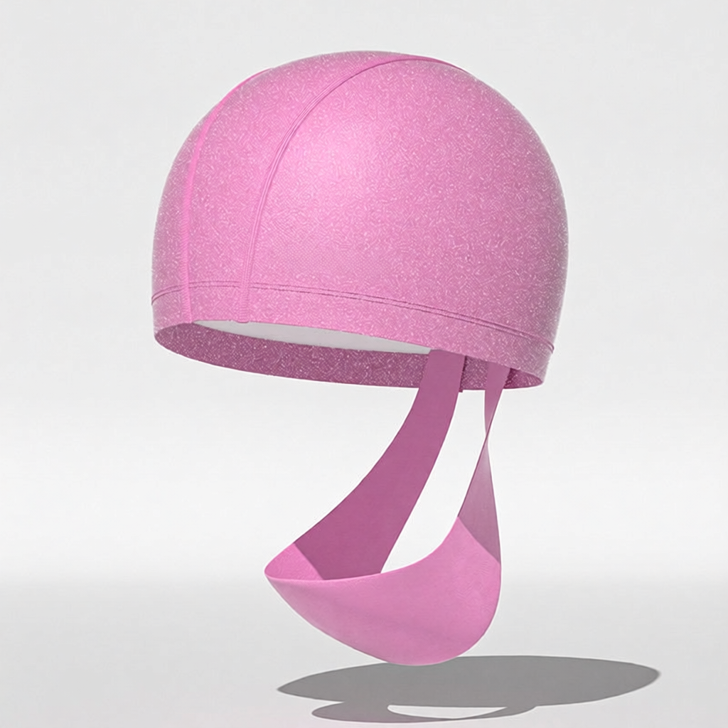 Cotton Blend Swim Cap with Anti-Fog Design for Women - Lightweight, Breathable, UV Protection, Comfort Fit