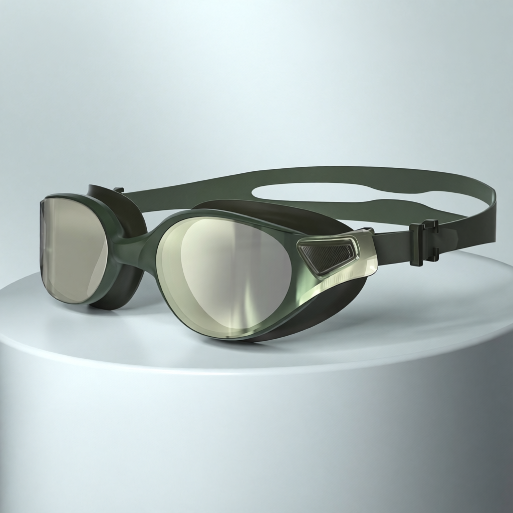 Silicone Swim Goggles with Anti-Fog Lens for Clear Vision and Comfortable Fit