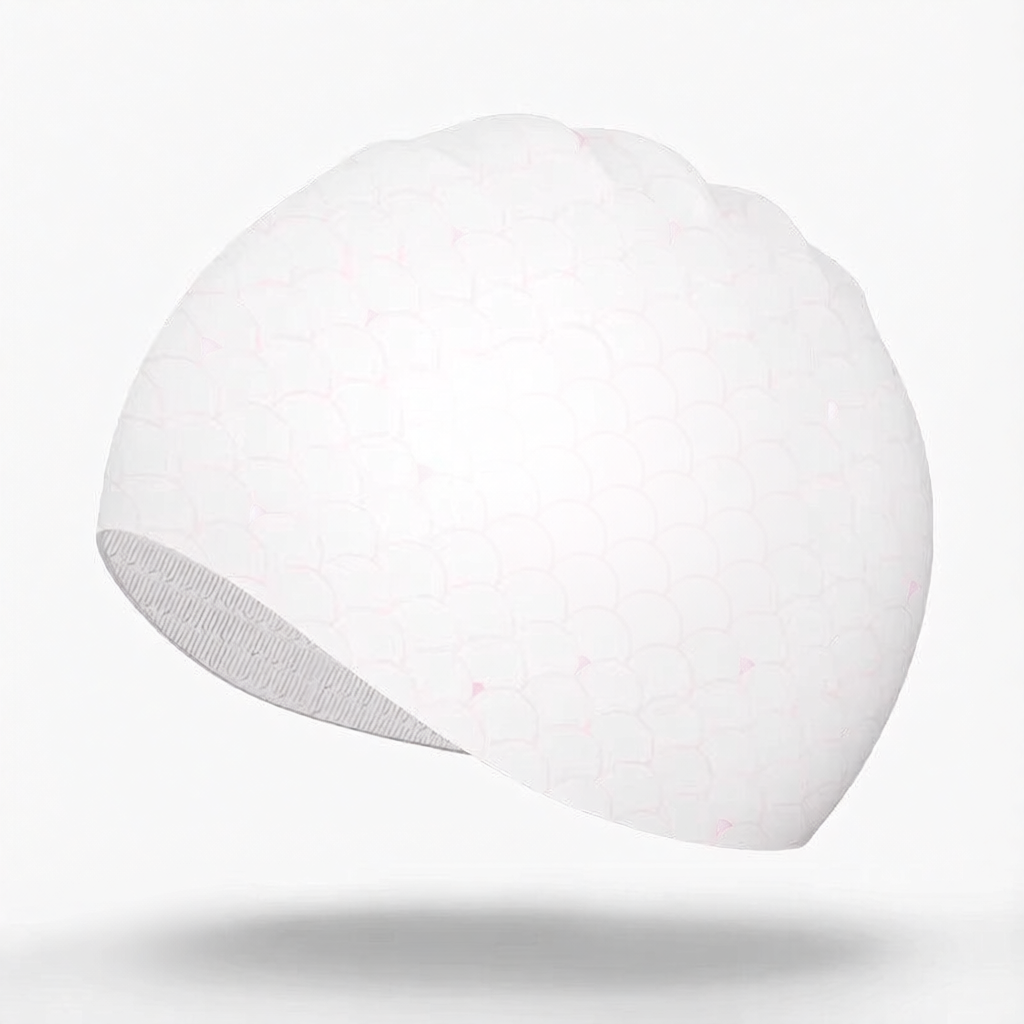 Silicone Swim Cap with Anti-Slip Design for Women, Waterproof and Comfortable Swimming Hat for Long Hair, Soft Elastic Material