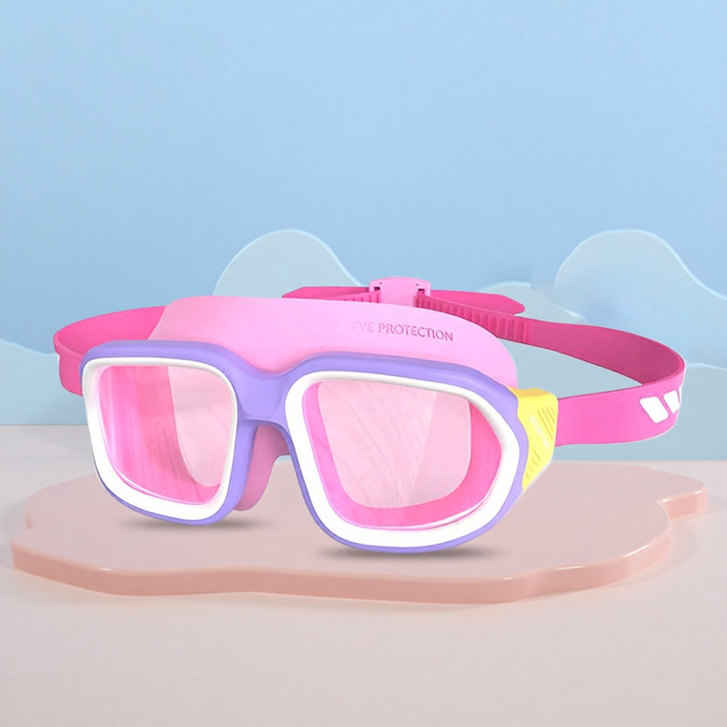 Silicone Kids Swim Goggles with Anti-Fog Lens and UV Protection for Swimming Training