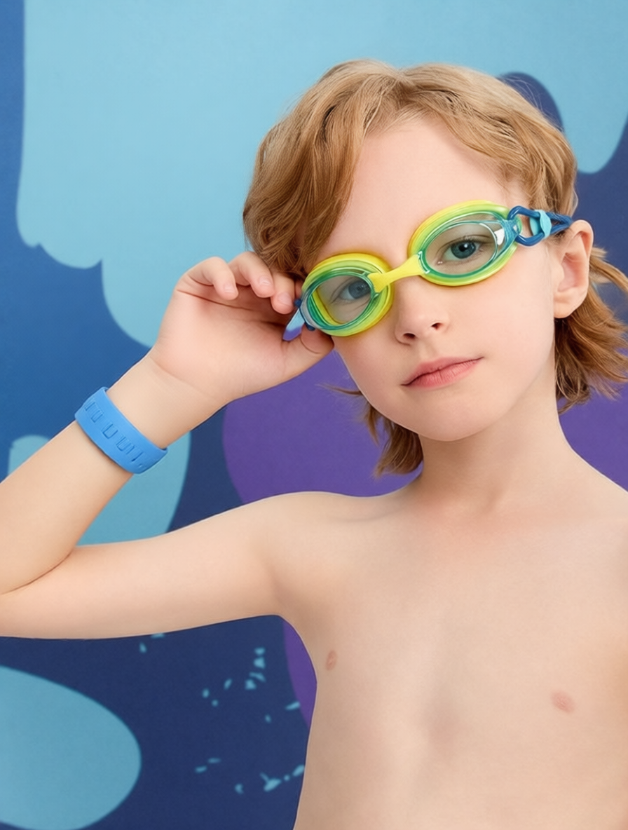 Cotton Blend Kids Swimwear with Cartoon Print - Comfortable One-Piece Swimsuit for Girls