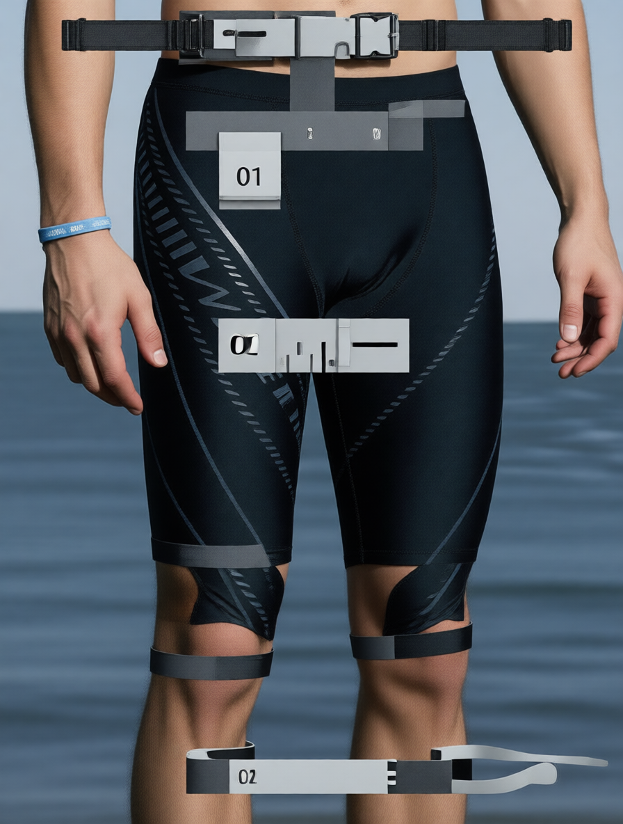 Men's High-Waisted Quick-Dry Swim Shorts with Mesh Panels and Water-Resistant Fabric