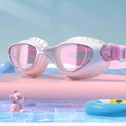 Soft Silicone Kids Swim Goggles with Anti-Fog Lens and Comfort Fit Design