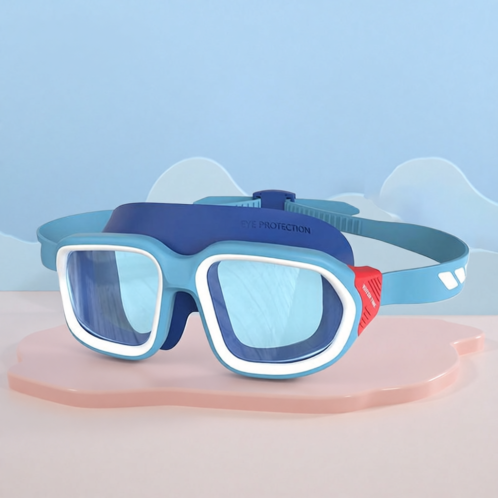 Silicone Kids Swim Goggles with Anti-Fog Lens and UV Protection for Swimming Training