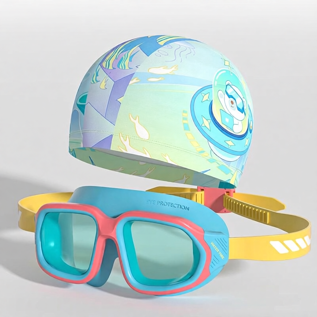 Silicone Kids Swim Goggles with Anti-Fog Lens and UV Protection for Swimming Training