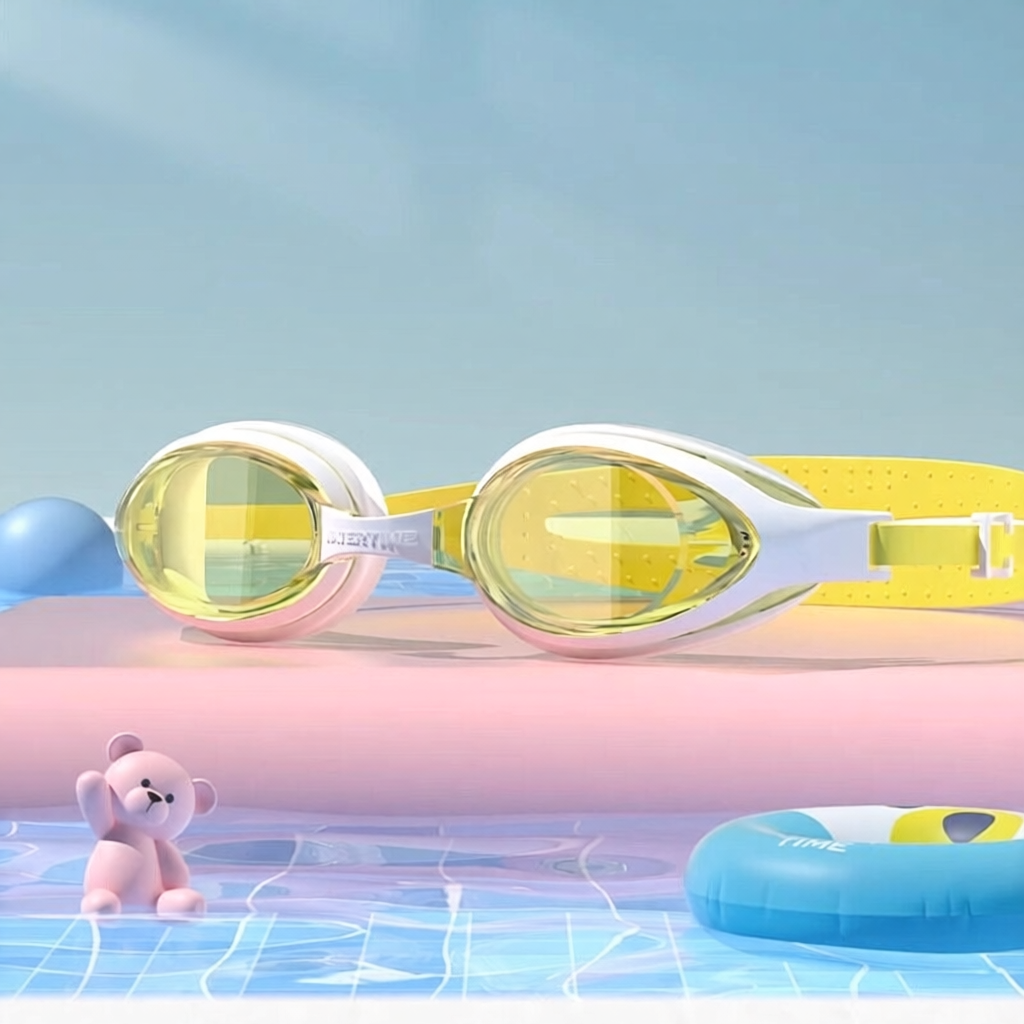 Soft Silicone Kids Swim Goggles with Anti-Fog Lens and Comfort Fit Design