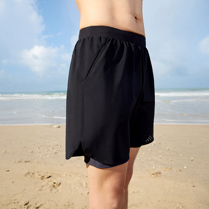 Quick-Dry Polyester Men's Long Sleeve Swim Shirt with UV Protection and Mesh Design