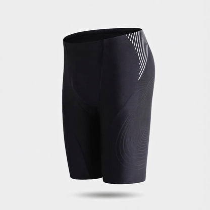 Men's High-Performance Quick-Dry Swim Shorts with Mesh Panels and Compression Fit