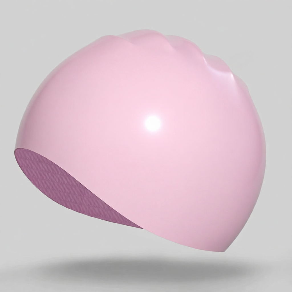 Silicone Swim Cap with Anti-Slip Design for Women, Waterproof and Comfortable Swimming Hat for Long Hair, Soft Elastic Material