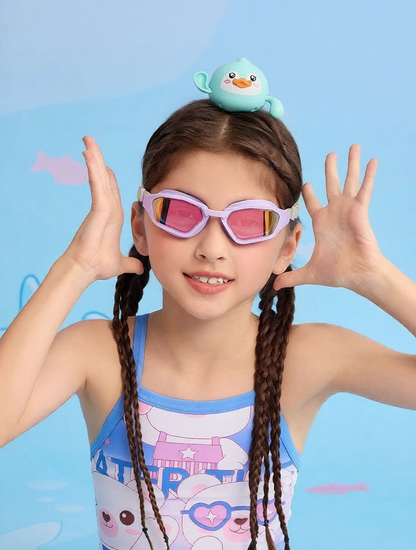 Cotton Blend Kids Swimwear with Cartoon Print and Adjustable Straps for Summer Pool Fun