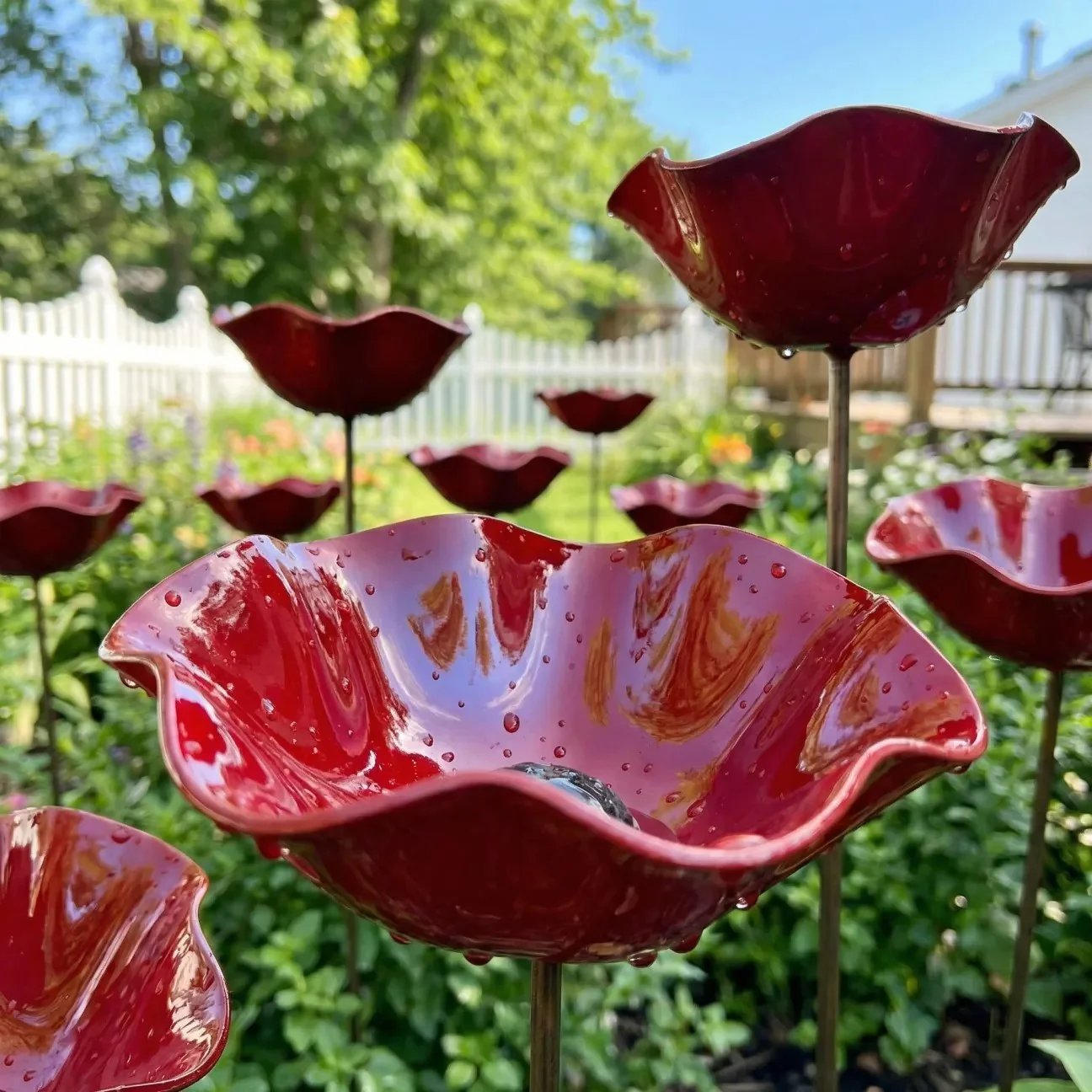 💖🎁Early Spring Limited-Time 50% Off--🎁Handmade Metal Flower Garden Stake🐦