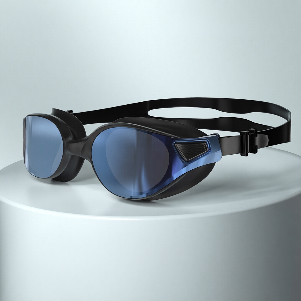 Silicone Swim Goggles with Anti-Fog Lens for Clear Vision and Comfortable Fit
